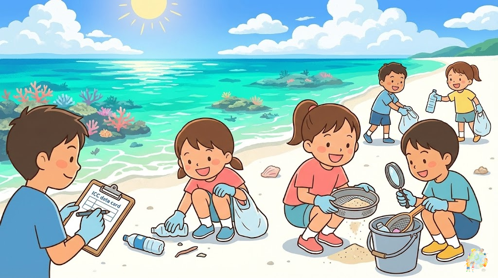 自由研究の様子を示すイラスト